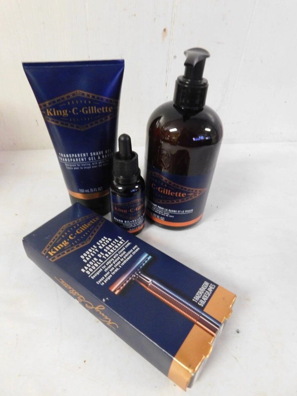 King C Gillette Double Edge Safety Razor Shave Gel Beard / Face Wash & Beard Oil